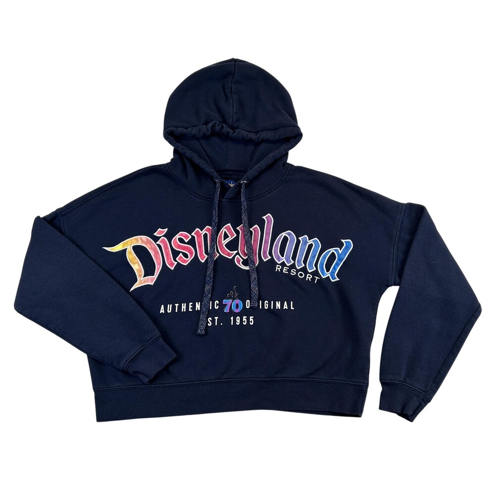 Disney Hoodie Sweatshirt Womens XS Disneyland Resort 70th Anniversary Graphic